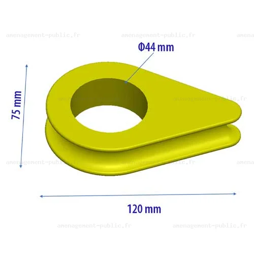 Cosse de corde pleine en plastique avec large ouverture